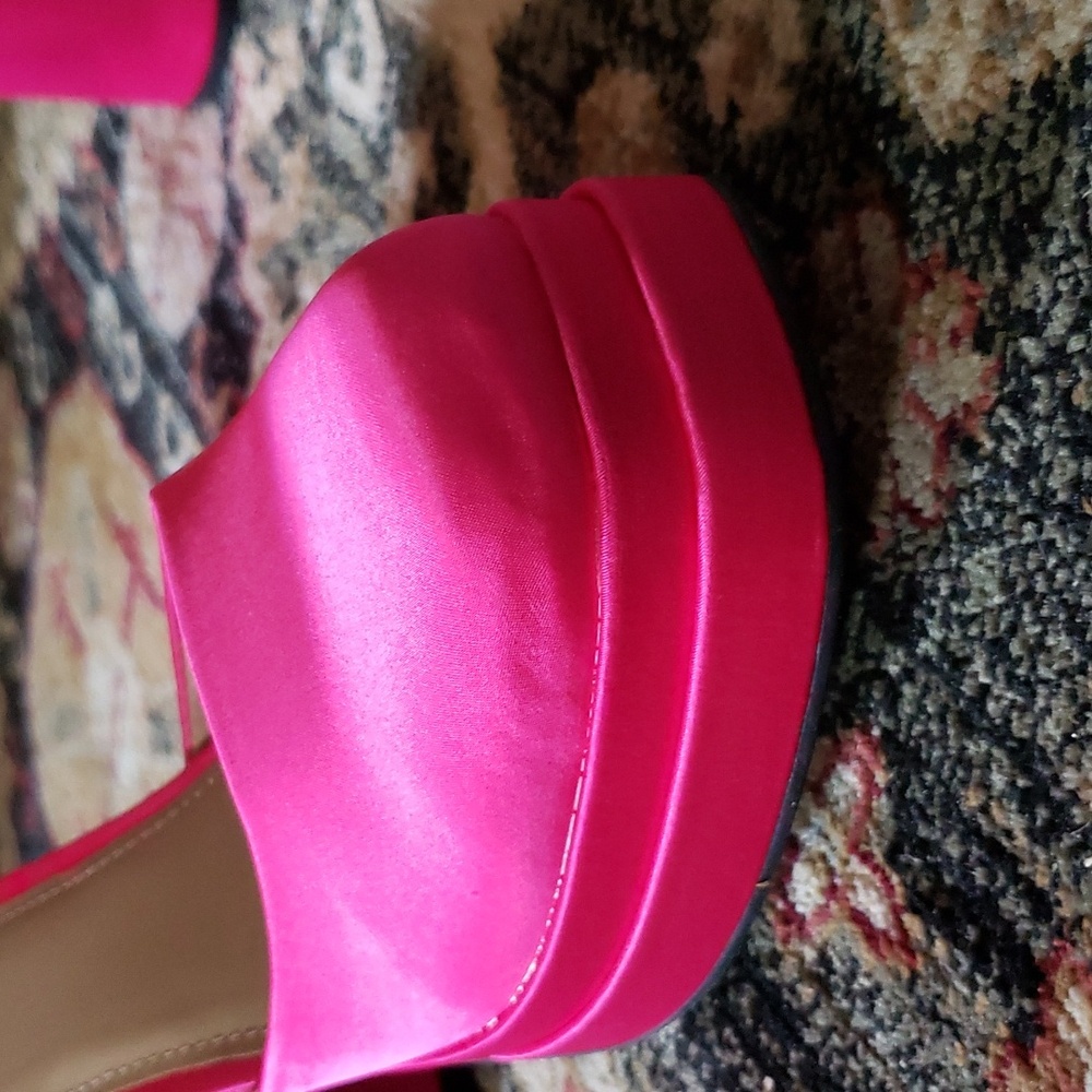 Wild Fable Bright Pink Platform Heels Size 6.5 - Picture 4 of 6